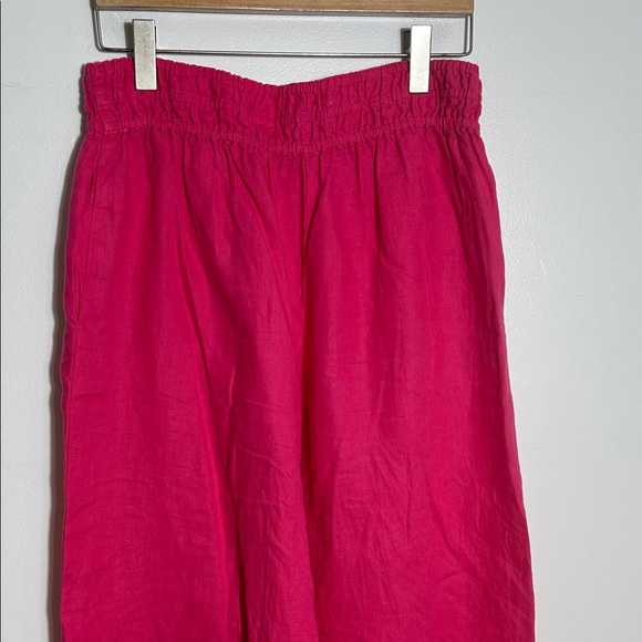 Anthropologie Fuchsia Linen Textured Pants Medium - Picture 7 of 8